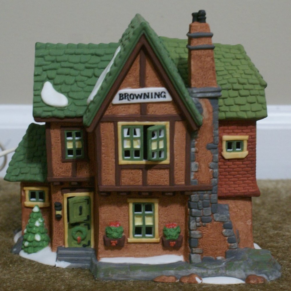 Department 56 Dickens Village Series Browning Cottage 1994 Christmas Heritage